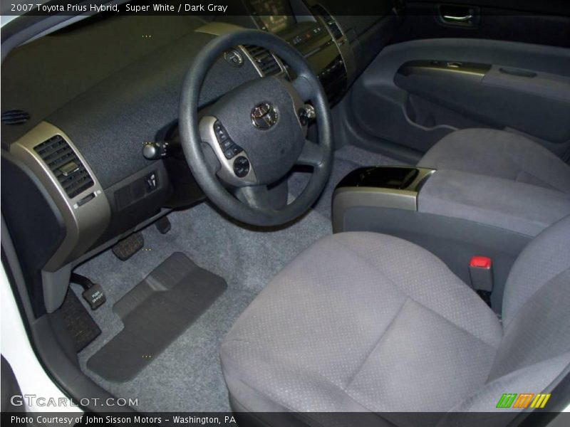 Super White / Dark Gray 2007 Toyota Prius Hybrid