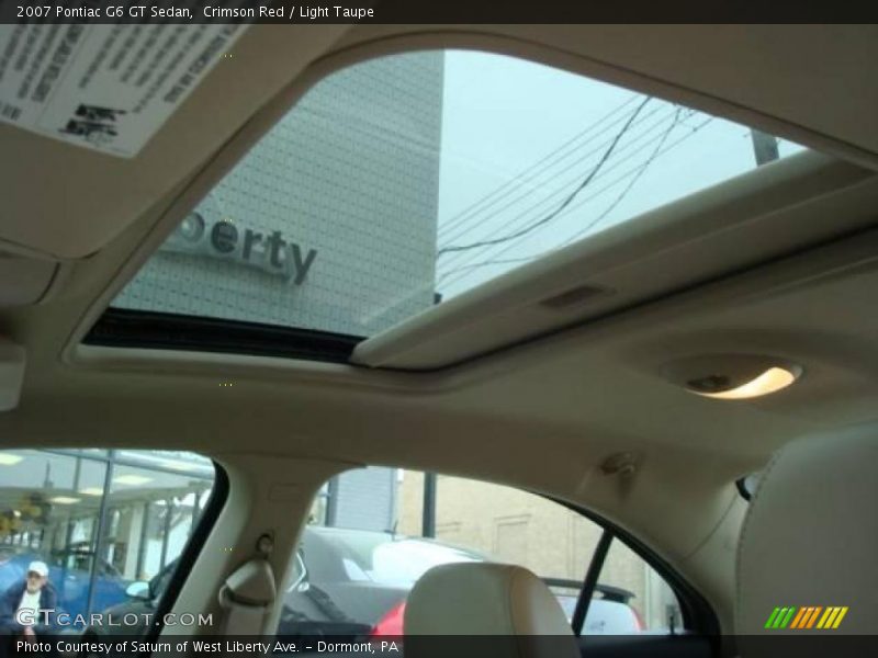 Crimson Red / Light Taupe 2007 Pontiac G6 GT Sedan
