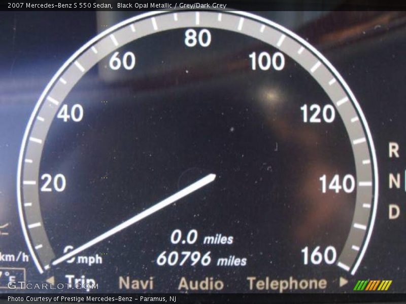 Black Opal Metallic / Grey/Dark Grey 2007 Mercedes-Benz S 550 Sedan