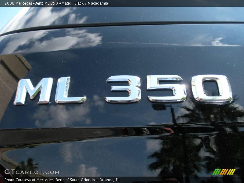 Black / Macadamia 2008 Mercedes-Benz ML 350 4Matic