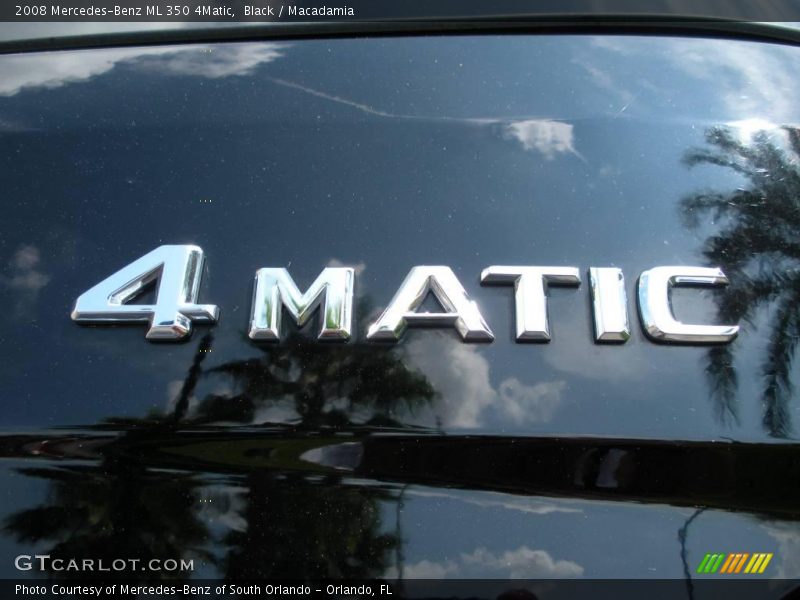 Black / Macadamia 2008 Mercedes-Benz ML 350 4Matic