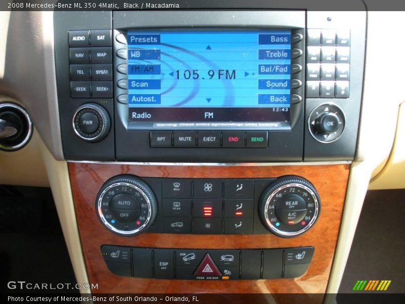 Black / Macadamia 2008 Mercedes-Benz ML 350 4Matic