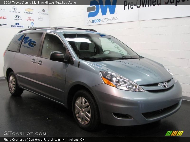Blue Mirage Metallic / Stone 2009 Toyota Sienna LE