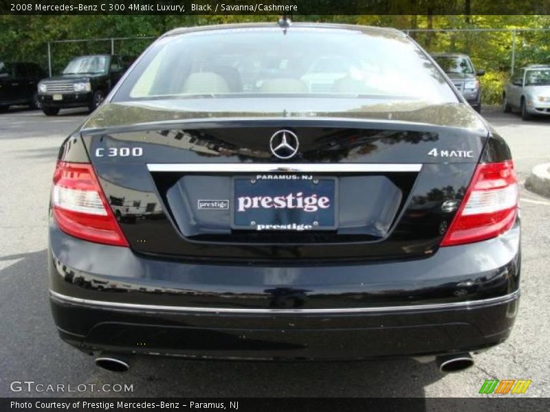 Black / Savanna/Cashmere 2008 Mercedes-Benz C 300 4Matic Luxury