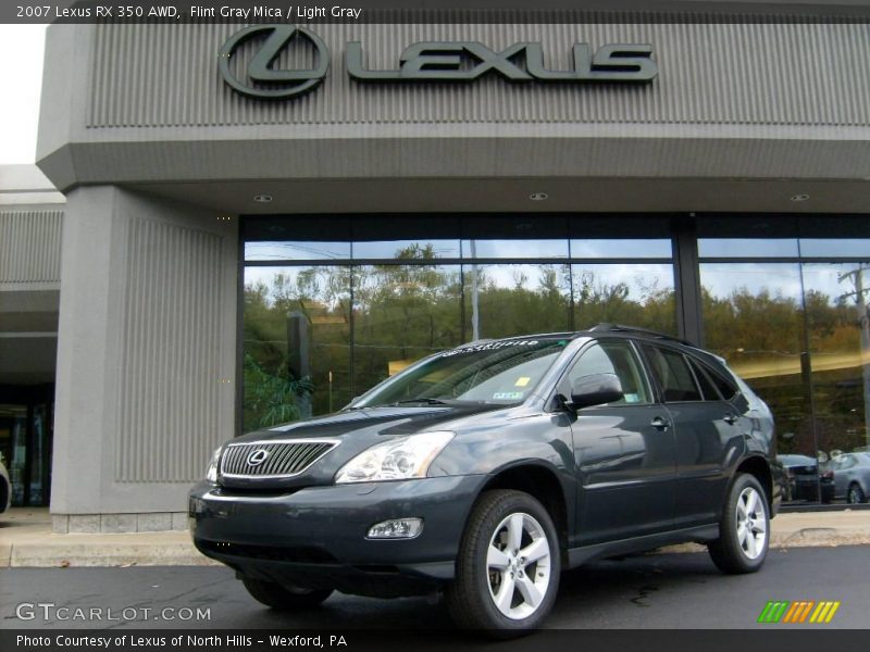 Flint Gray Mica / Light Gray 2007 Lexus RX 350 AWD