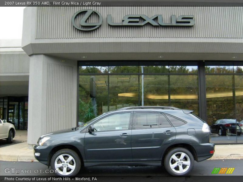 Flint Gray Mica / Light Gray 2007 Lexus RX 350 AWD