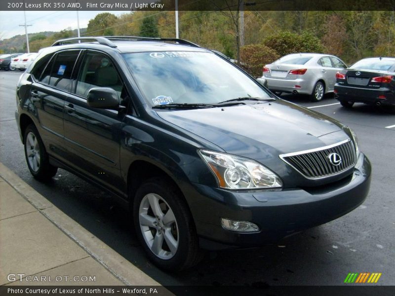 Flint Gray Mica / Light Gray 2007 Lexus RX 350 AWD