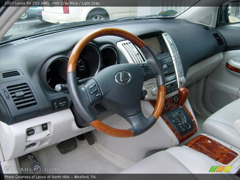 Flint Gray Mica / Light Gray 2007 Lexus RX 350 AWD