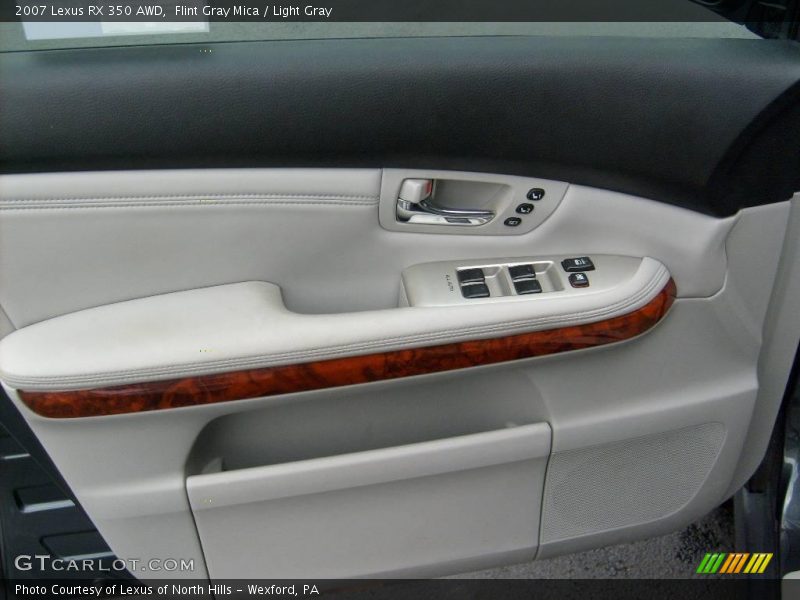 Flint Gray Mica / Light Gray 2007 Lexus RX 350 AWD