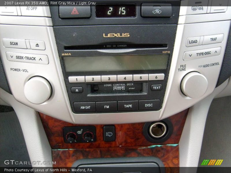 Flint Gray Mica / Light Gray 2007 Lexus RX 350 AWD