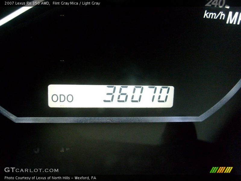 Flint Gray Mica / Light Gray 2007 Lexus RX 350 AWD