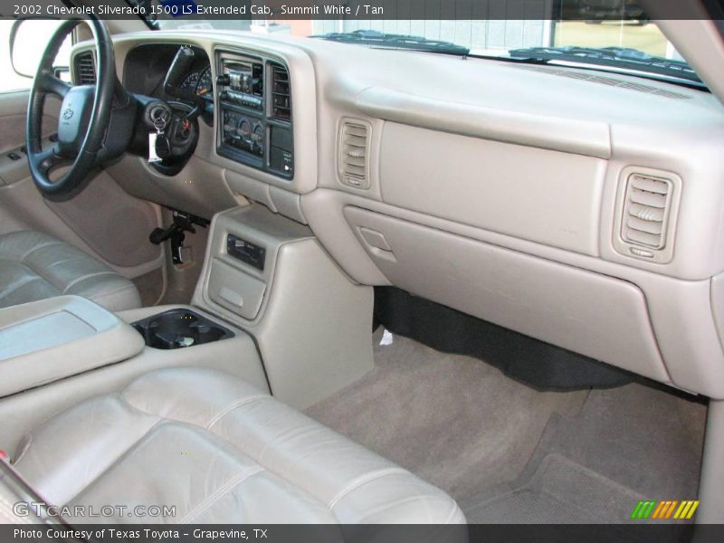 Summit White / Tan 2002 Chevrolet Silverado 1500 LS Extended Cab