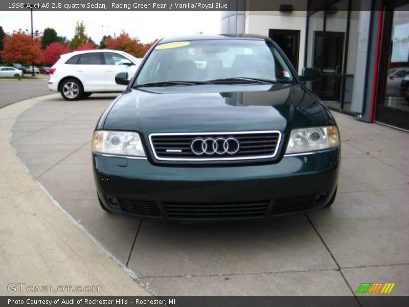 Racing Green Pearl / Vanilla/Royal Blue 1998 Audi A6 2.8 quattro Sedan