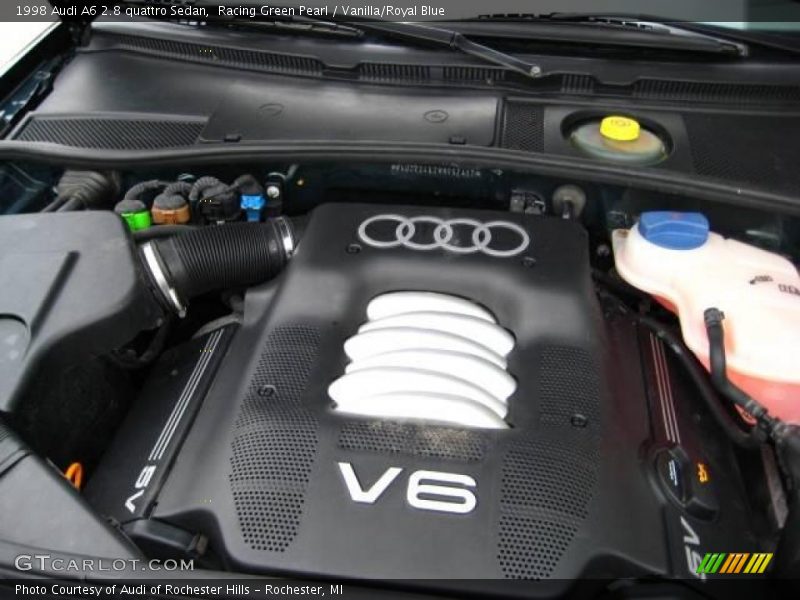Racing Green Pearl / Vanilla/Royal Blue 1998 Audi A6 2.8 quattro Sedan