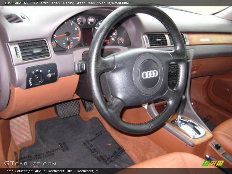 Racing Green Pearl / Vanilla/Royal Blue 1998 Audi A6 2.8 quattro Sedan