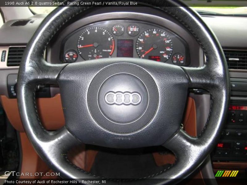 Racing Green Pearl / Vanilla/Royal Blue 1998 Audi A6 2.8 quattro Sedan