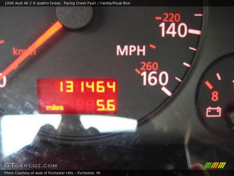Racing Green Pearl / Vanilla/Royal Blue 1998 Audi A6 2.8 quattro Sedan