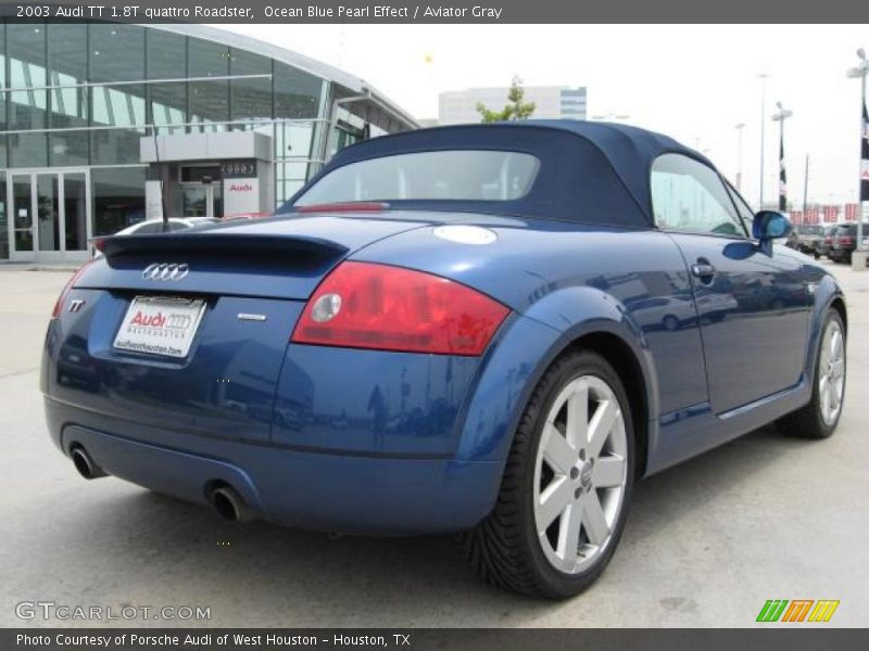 Ocean Blue Pearl Effect / Aviator Gray 2003 Audi TT 1.8T quattro Roadster