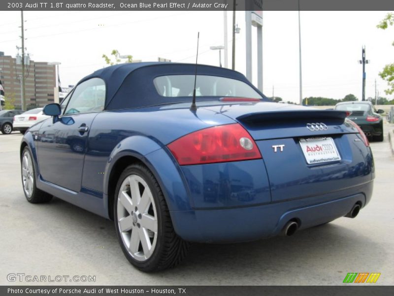 Ocean Blue Pearl Effect / Aviator Gray 2003 Audi TT 1.8T quattro Roadster