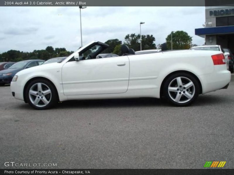 Arctic White / Blue 2004 Audi A4 3.0 Cabriolet
