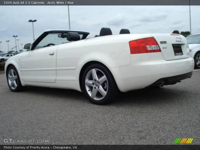 Arctic White / Blue 2004 Audi A4 3.0 Cabriolet