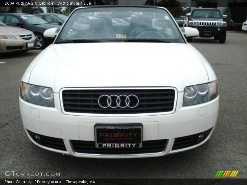 Arctic White / Blue 2004 Audi A4 3.0 Cabriolet