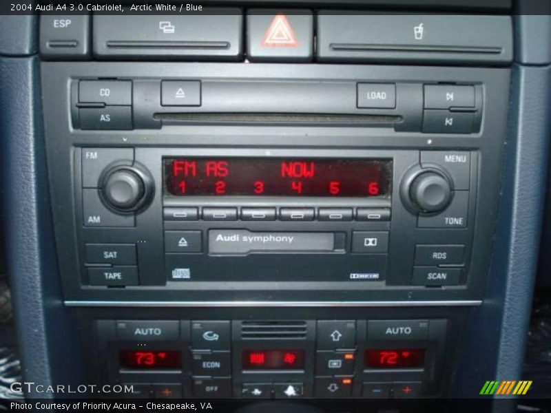 Arctic White / Blue 2004 Audi A4 3.0 Cabriolet