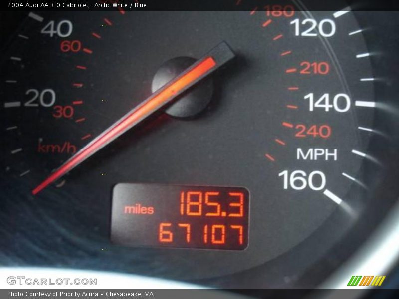 Arctic White / Blue 2004 Audi A4 3.0 Cabriolet