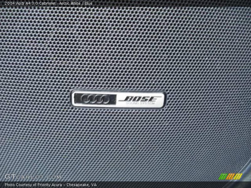 Arctic White / Blue 2004 Audi A4 3.0 Cabriolet