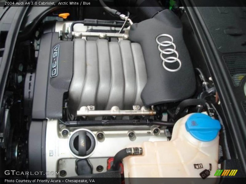 Arctic White / Blue 2004 Audi A4 3.0 Cabriolet