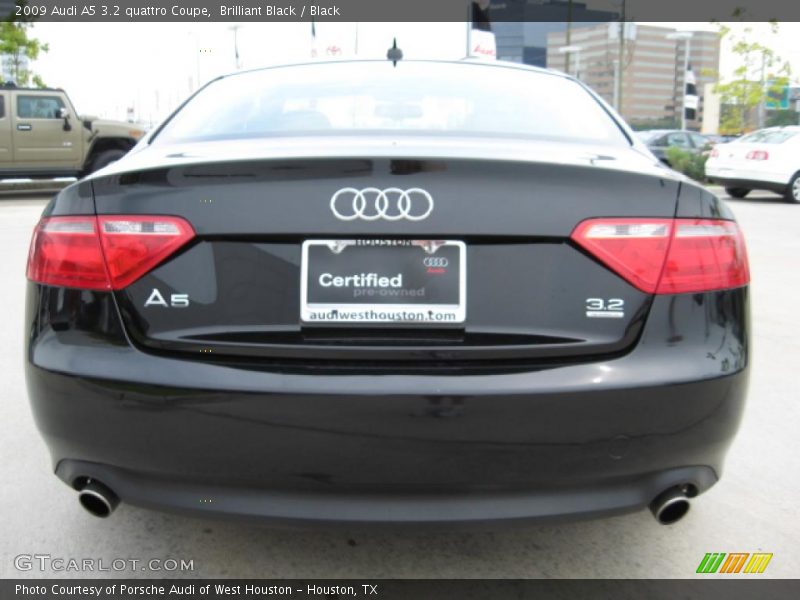 Brilliant Black / Black 2009 Audi A5 3.2 quattro Coupe