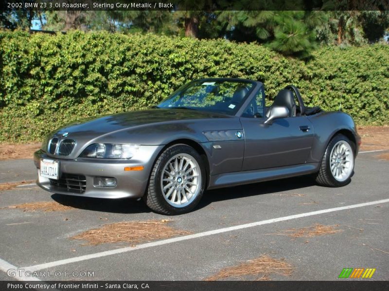 Sterling Gray Metallic / Black 2002 BMW Z3 3.0i Roadster