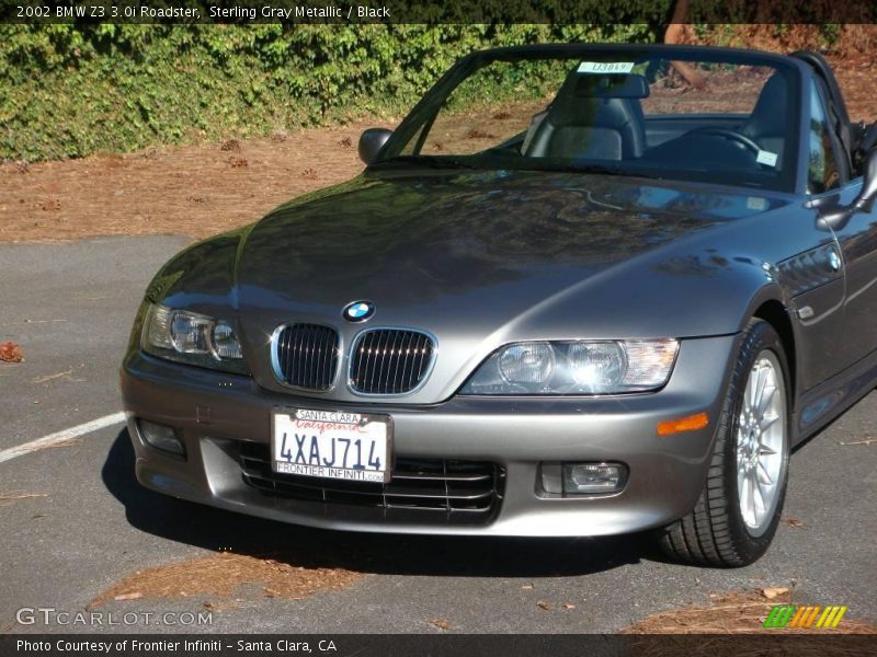 Sterling Gray Metallic / Black 2002 BMW Z3 3.0i Roadster