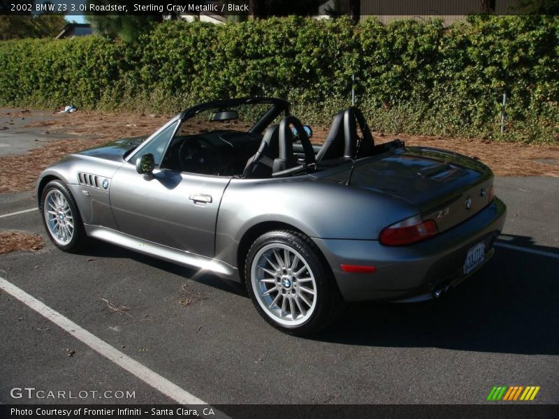 Sterling Gray Metallic / Black 2002 BMW Z3 3.0i Roadster