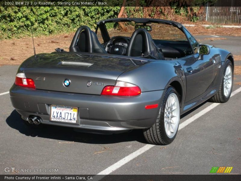 Sterling Gray Metallic / Black 2002 BMW Z3 3.0i Roadster