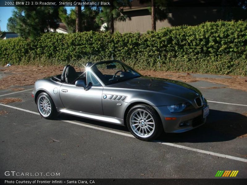 Sterling Gray Metallic / Black 2002 BMW Z3 3.0i Roadster