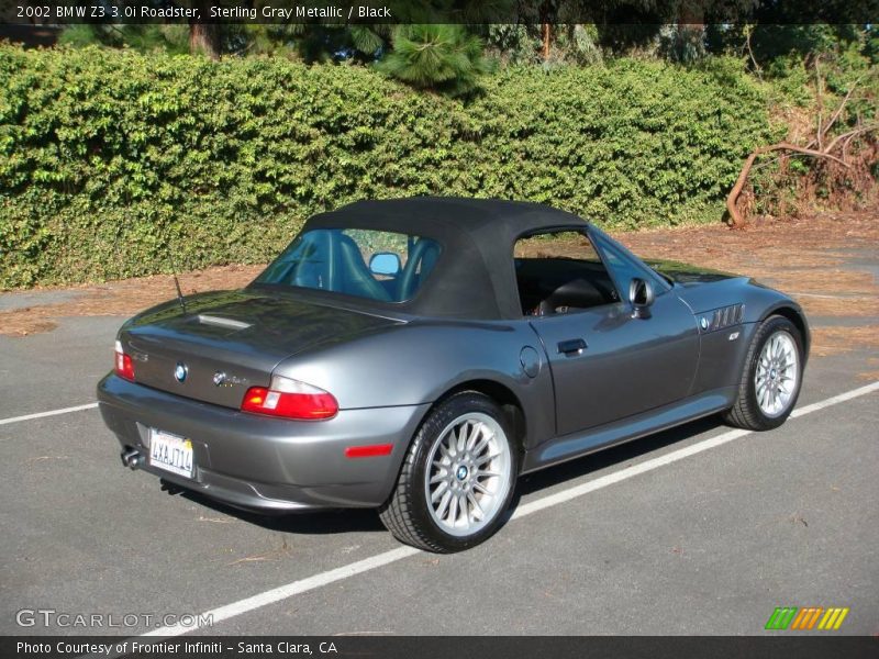 Sterling Gray Metallic / Black 2002 BMW Z3 3.0i Roadster