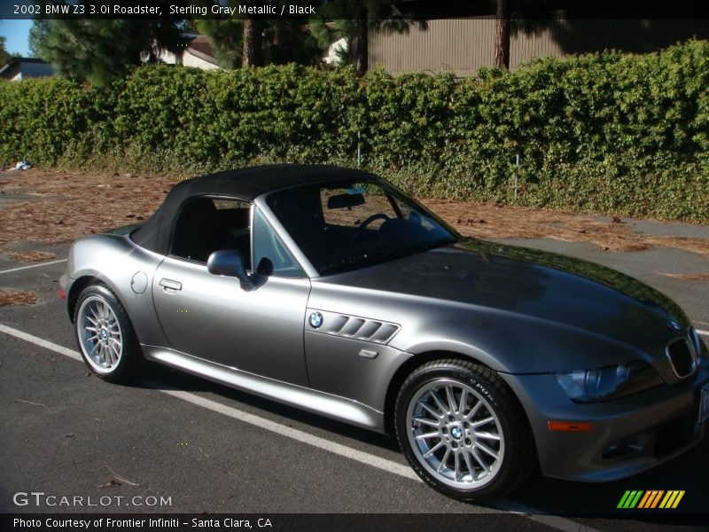 Sterling Gray Metallic / Black 2002 BMW Z3 3.0i Roadster