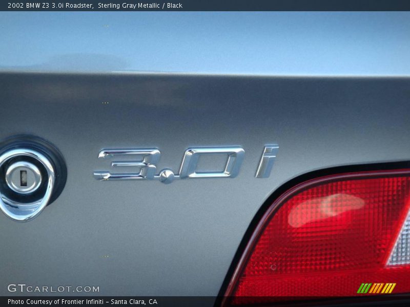 Sterling Gray Metallic / Black 2002 BMW Z3 3.0i Roadster