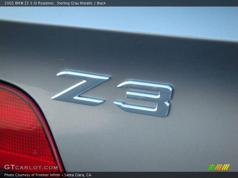 Sterling Gray Metallic / Black 2002 BMW Z3 3.0i Roadster