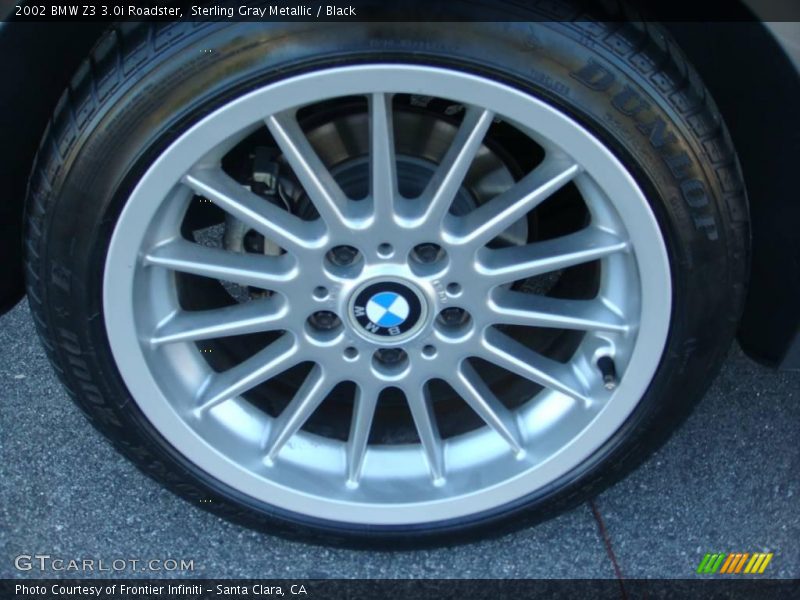 Sterling Gray Metallic / Black 2002 BMW Z3 3.0i Roadster