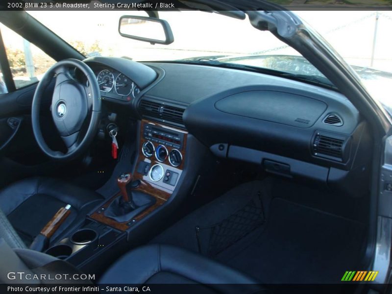 Sterling Gray Metallic / Black 2002 BMW Z3 3.0i Roadster