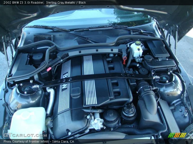 Sterling Gray Metallic / Black 2002 BMW Z3 3.0i Roadster