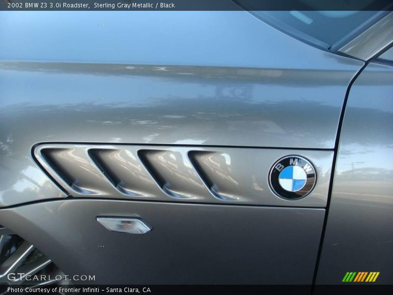 Sterling Gray Metallic / Black 2002 BMW Z3 3.0i Roadster