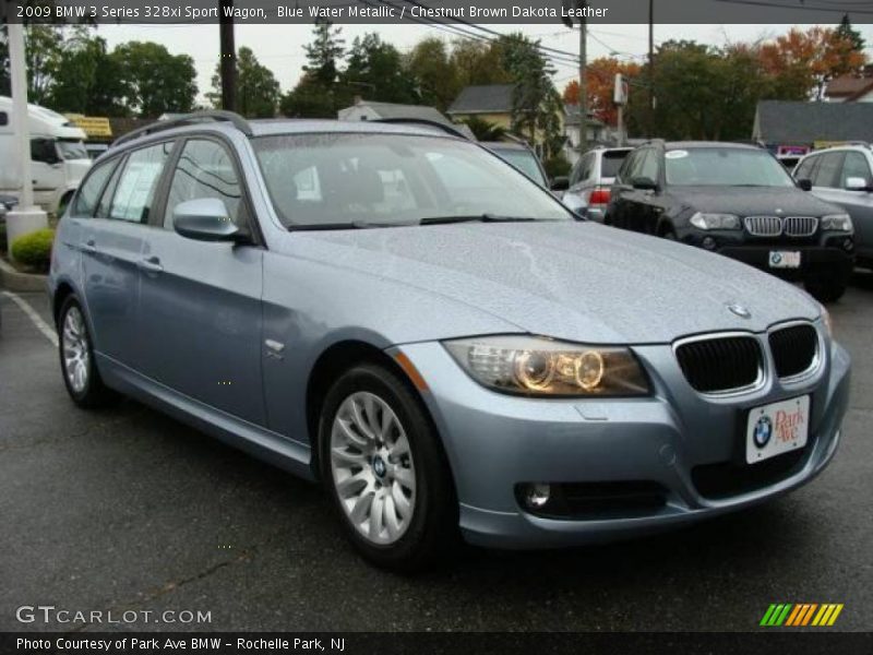 Blue Water Metallic / Chestnut Brown Dakota Leather 2009 BMW 3 Series 328xi Sport Wagon