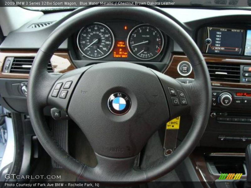Blue Water Metallic / Chestnut Brown Dakota Leather 2009 BMW 3 Series 328xi Sport Wagon