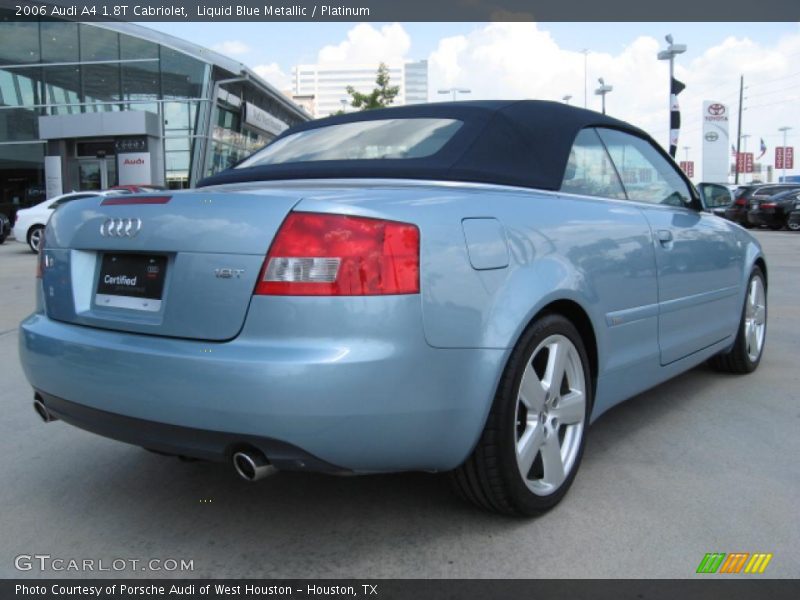 Liquid Blue Metallic / Platinum 2006 Audi A4 1.8T Cabriolet