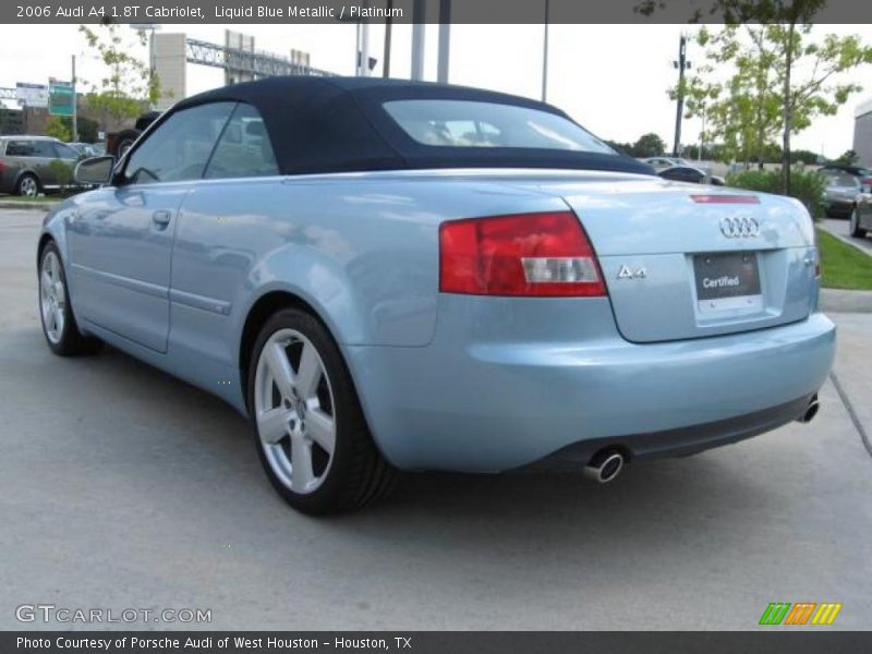 Liquid Blue Metallic / Platinum 2006 Audi A4 1.8T Cabriolet