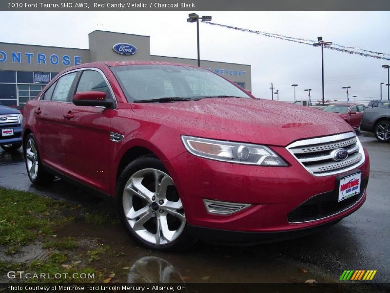 Red Candy Metallic / Charcoal Black 2010 Ford Taurus SHO AWD