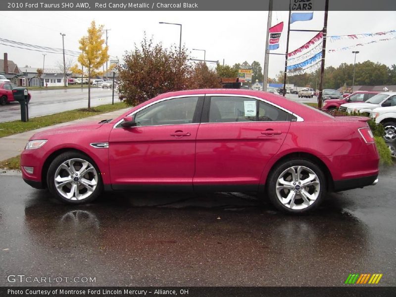 Red Candy Metallic / Charcoal Black 2010 Ford Taurus SHO AWD